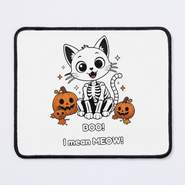 Item preview, Skeleton Cat - Halloween Cat with Pumpkins designed and sold by MaddyDesignsCo.