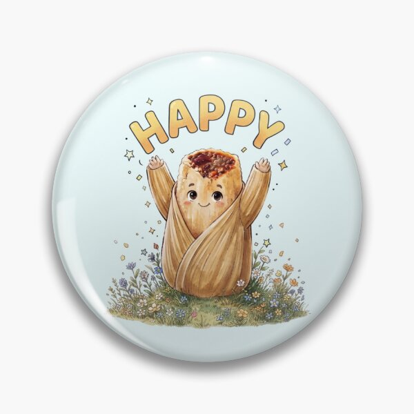 Item preview, Cute and Happy Tamale in a Flower Garden designed and sold by Anthonellatk.