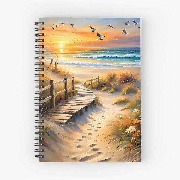 Item preview, Bright Watercolor Sunset Beach designed and sold by ByNicoleSara.