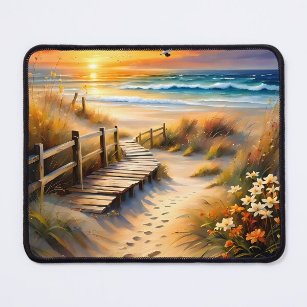 Item preview, Bright Watercolor Sunset Beach designed and sold by ByNicoleSara.