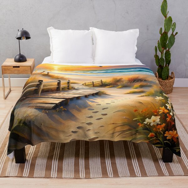 Item preview, Bright Watercolor Sunset Beach designed and sold by ByNicoleSara.
