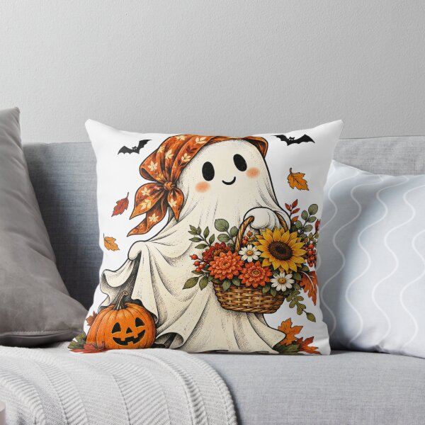 Item preview, Floral Ghost Halloween Sunflower Plaid Bow Patchwork designed and sold by OUICHA.