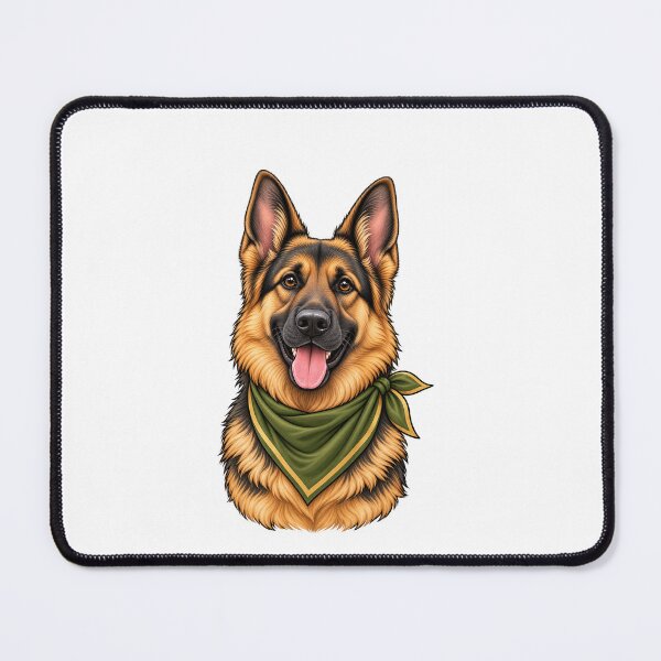 Item preview, German Shepherd Portrait Bandana Illustration Dog Lover Gift designed and sold by Rod & Retriever.