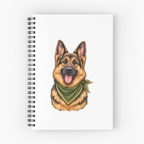 Item preview, German Shepherd Portrait Bandana Illustration Dog Lover Gift designed and sold by Rod & Retriever.