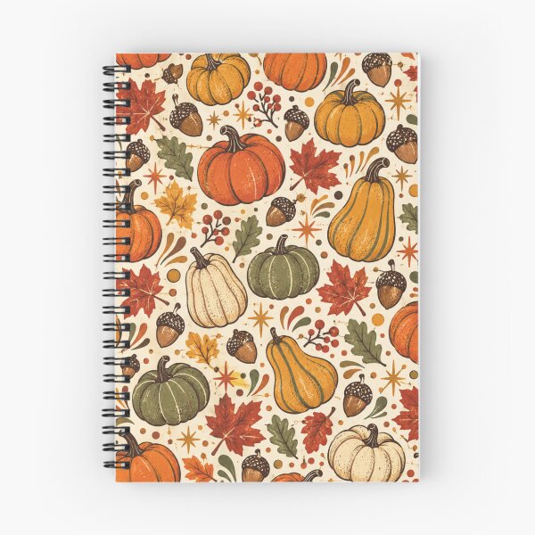 Item preview, Retro Pumpkin Scatter Vintage Autumn Pattern designed and sold by Golden Era Studio.