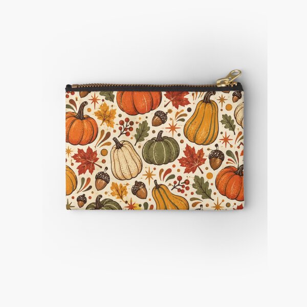 Item preview, Retro Pumpkin Scatter Vintage Autumn Pattern designed and sold by Golden Era Studio.