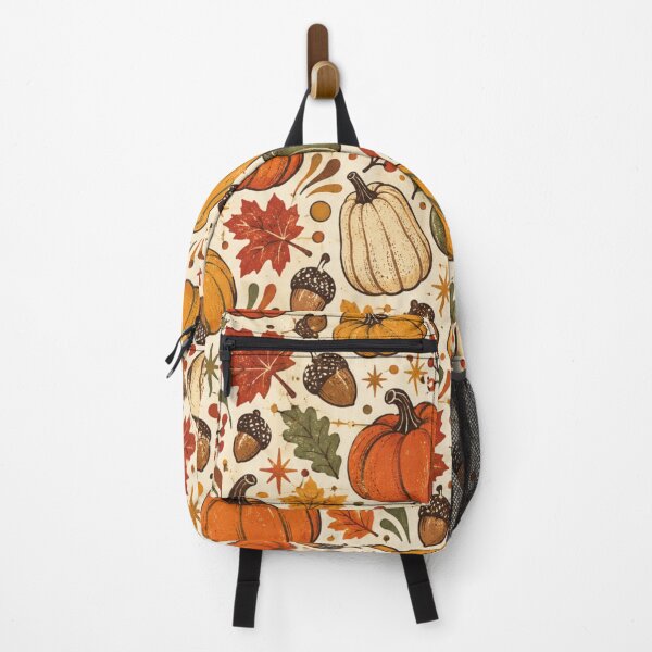 Item preview, Retro Pumpkin Scatter Vintage Autumn Pattern designed and sold by Golden Era Studio.