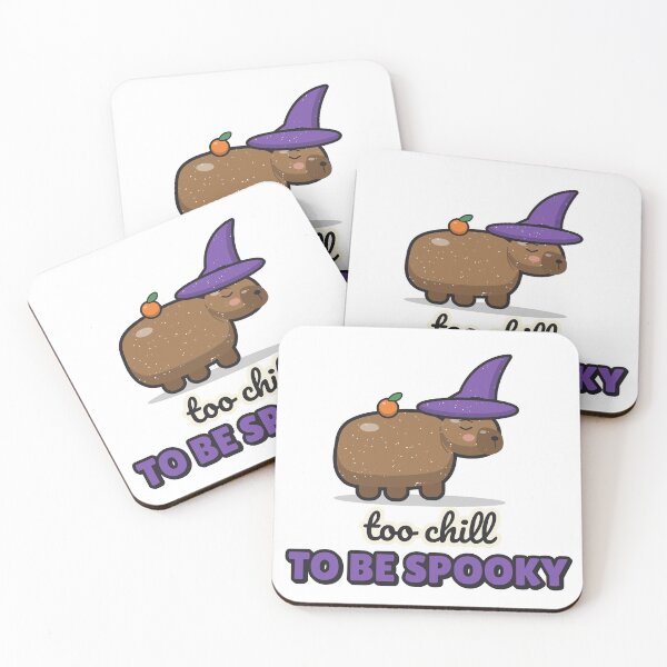 Item preview, Too Chill to Be Spooky - Capybara Witch Halloween designed and sold by BooAndBloomCo.