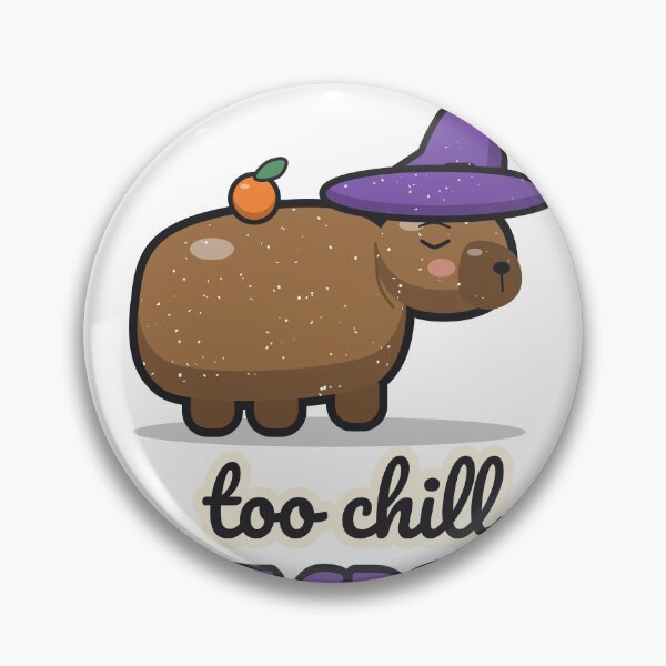 Item preview, Too Chill to Be Spooky - Capybara Witch Halloween designed and sold by BooAndBloomCo.