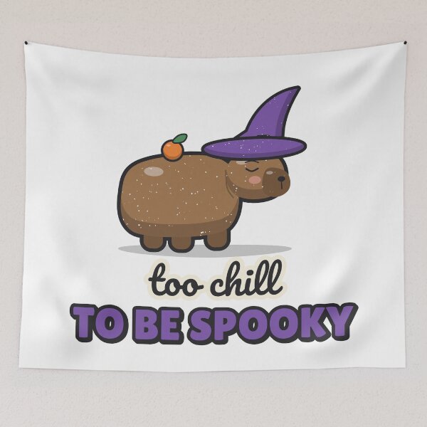 Item preview, Too Chill to Be Spooky - Capybara Witch Halloween designed and sold by BooAndBloomCo.
