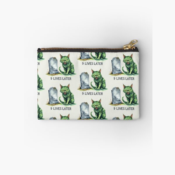 Item preview, Nine lives later, green zombie cat designed and sold by LiskoDesign.