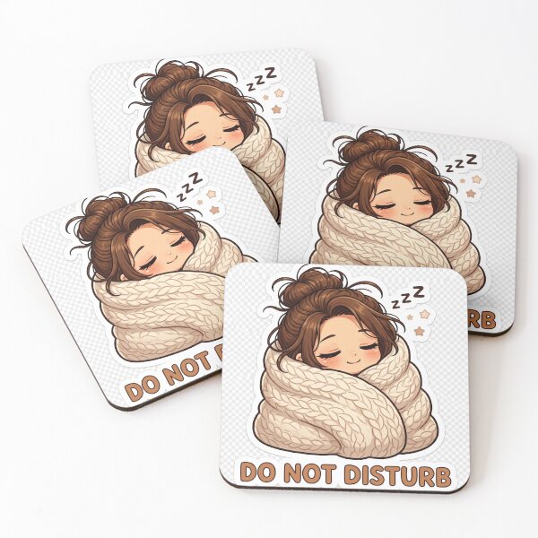 Item preview, Do Not Disturb Cozy Blanket Sticker designed and sold by CozyMugArt.