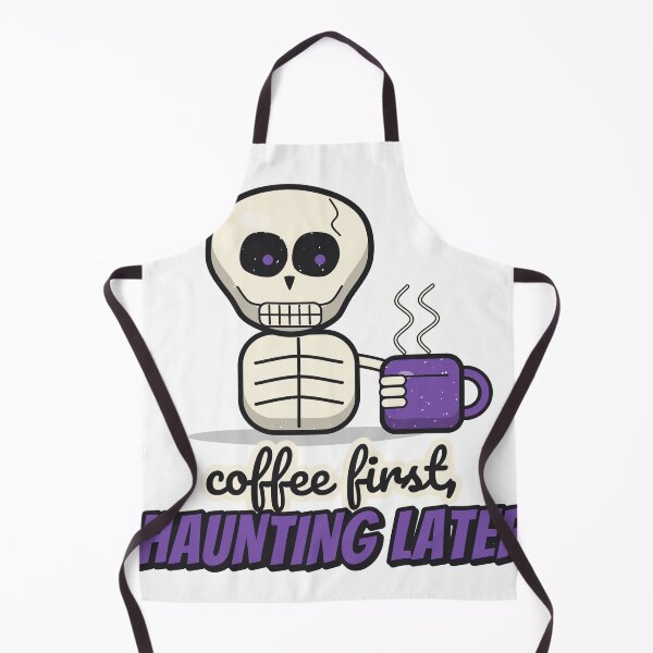 Item preview, Coffee First, Haunting Later - Funny Skeleton designed and sold by BooAndBloomCo.