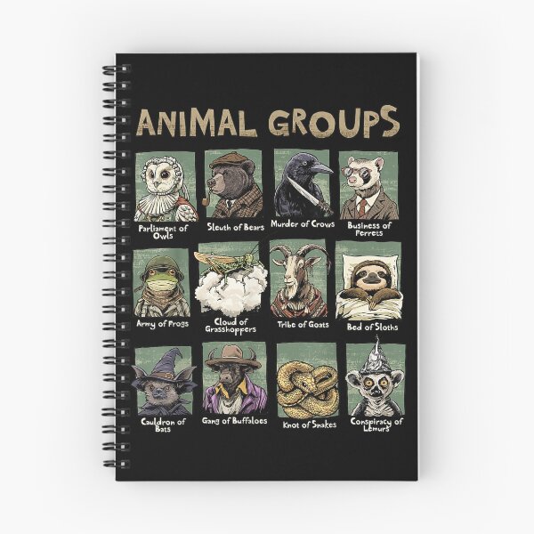 Item preview, Animal Groups Collective Nouns Educational Wildlife Funny Animal Design designed and sold by Lexastrong.