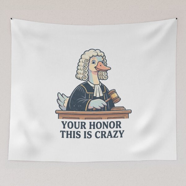 Item preview, "Your Honor, This Is Crazy"  Funny Animal Judge Sticker designed and sold by Wildlife Wonders.