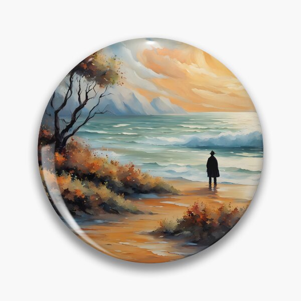 Item preview, Surreal Ocean Sunset Painting designed and sold by ByNicoleSara.