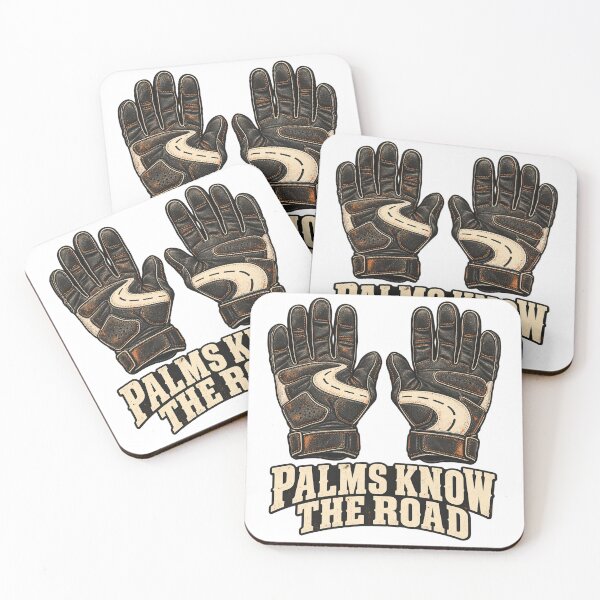 Item preview, Palms Know the Road – Motorcycle Gloves Art designed and sold by TorqueTheoryLab.