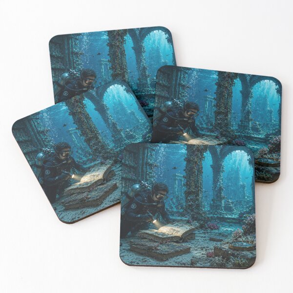 Item preview, Scuba Diver in Sunken Library designed and sold by ArcaneVisionArt.