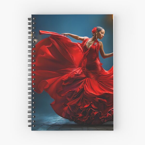 Item preview, Dramatic Red Dress Dance in Enchanting Atmosphere designed and sold by Artessie.