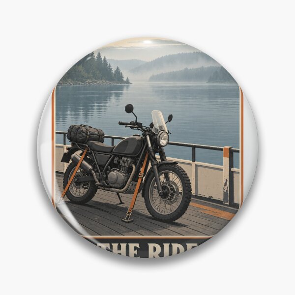 Item preview, The Ride Takes a Breath – Motorcycle Ferry Art designed and sold by TorqueTheoryLab.
