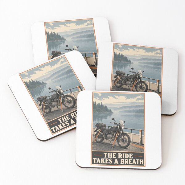 Item preview, The Ride Takes a Breath – Motorcycle Ferry Art designed and sold by TorqueTheoryLab.