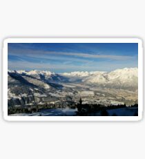 Innsbruck In Winter From Patscherkofel Mountain Sticker