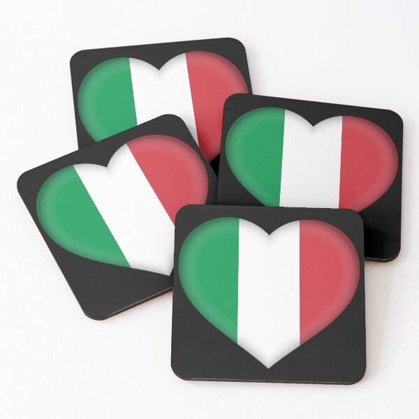 Item preview, Italian Flag Heart 3D Italian Love Gift Design designed and sold by yazdogs.
