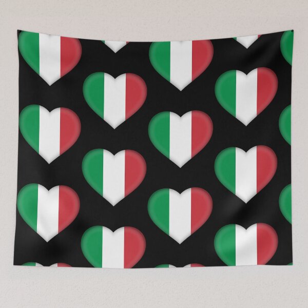 Item preview, Italian Flag Heart 3D Italian Love Gift Design designed and sold by yazdogs.