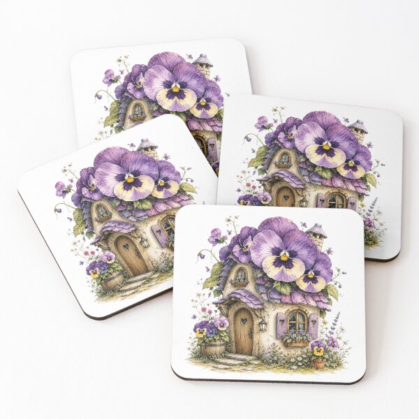 Item preview, Purple Pansy Fairy House designed and sold by MichalHau.