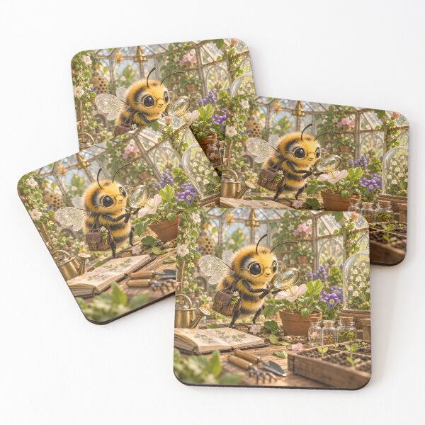 Item preview, Cute Bee in Flower Garden designed and sold by ArcaneVisionArt.