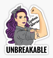 Dyslexia Awareness Warrior Unbreakable Sticker