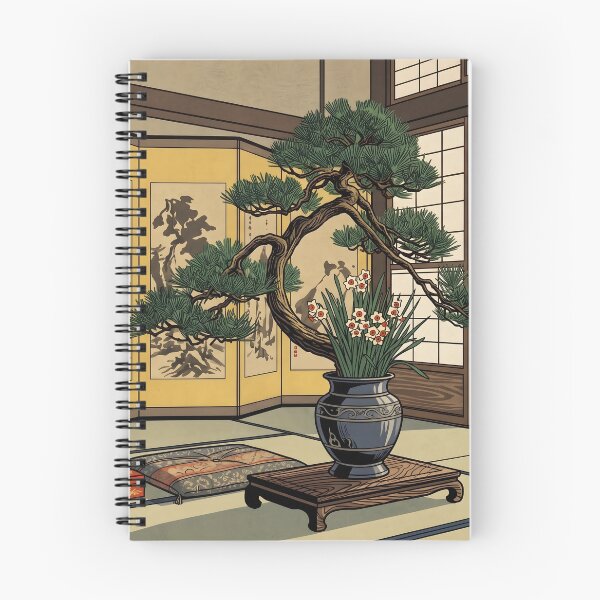 Item preview, Ukiyo-e Pine Narcissus Ikebana Art designed and sold by conohitoAI-ArtGallery.