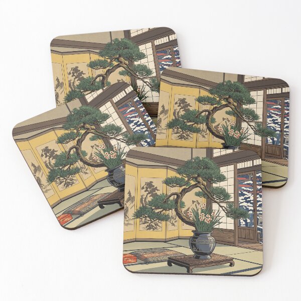 Item preview, Ukiyo-e Pine Narcissus Ikebana Art designed and sold by conohitoAI-ArtGallery.