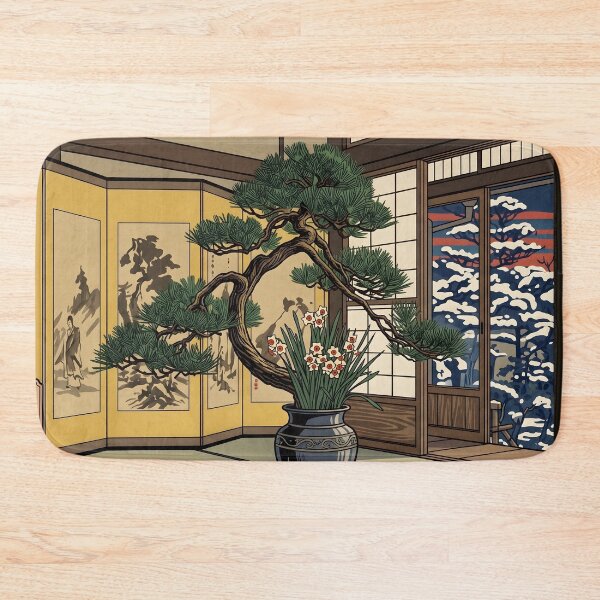 Item preview, Ukiyo-e Pine Narcissus Ikebana Art designed and sold by conohitoAI-ArtGallery.