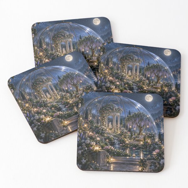 Item preview, Moonlit City Under Glass Dome designed and sold by ArcaneVisionArt.