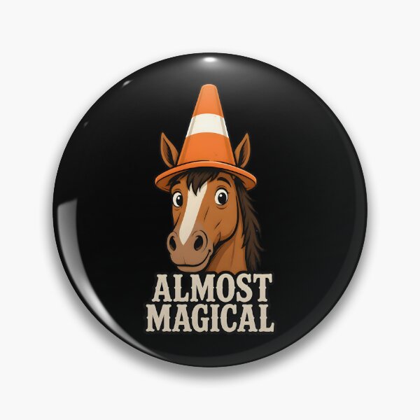 Item preview, Almost Magical Funny Horse Traffic Cone Unicorn Humor Gifts designed and sold by LeSoniPapaPrint.