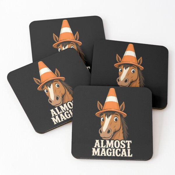 Item preview, Almost Magical Funny Horse Traffic Cone Unicorn Humor Gifts designed and sold by LeSoniPapaPrint.