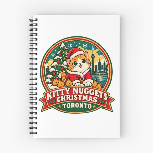 Item preview, Kitty Nuggets Christmas Shirt – Toronto Cute Cat Santa Retro Design designed and sold by Globalcitytees.