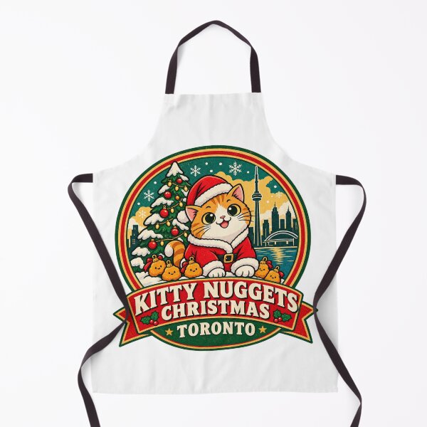 Item preview, Kitty Nuggets Christmas Shirt – Toronto Cute Cat Santa Retro Design designed and sold by Globalcitytees.