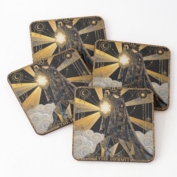 Item preview, The Hermit, Keeper of the Hidden Light | The Mysteries of the Golden Tarot designed and sold by Stoneflower-Art.