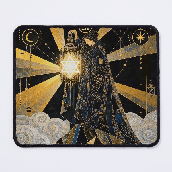 Item preview, The Hermit, Keeper of the Hidden Light | The Mysteries of the Golden Tarot designed and sold by Stoneflower-Art.