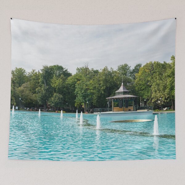 Item preview, Plovdiv Singing Fountains - Bright Aquamarine Water, Dancing Jets and Music designed and sold by Georgia Mizuleva.