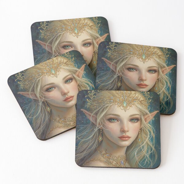 Item preview, Celestial Elf Queen Portrait designed and sold by ArcaneVisionArt.