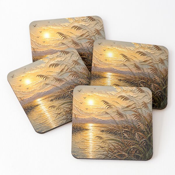 Item preview, Bright Reed Sunset Impasto designed and sold by ByNicoleSara.