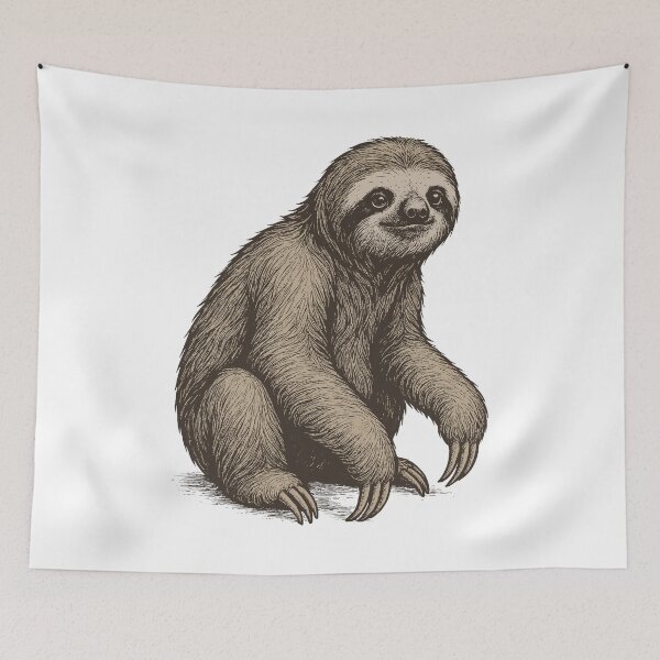 Item preview, Sloth Illustration – Cute Lazy Animal Art designed and sold by xndrlab.