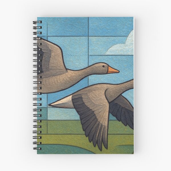 Item preview, Flying Geese Across a Beautiful Landscape – Painting designed and sold by GalleryKauffeld.