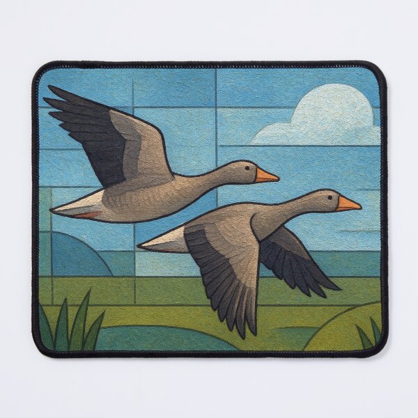 Item preview, Flying Geese Across a Beautiful Landscape – Painting designed and sold by GalleryKauffeld.