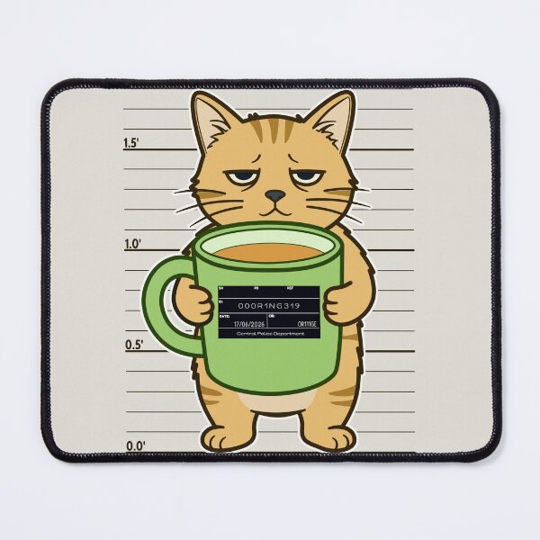 Item preview, Funny Cat Mugshot with Police Lineup & Coffee Mug designed and sold by cloneshark.