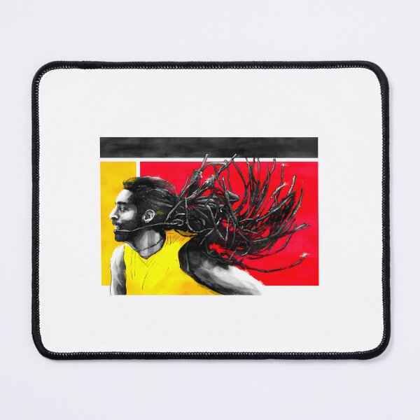 Item preview, Dreadlocked Tennis Legend Action Art German Professional Athlete Tennis Court Aesthetic Graphic | ⭐⭐⭐⭐⭐ designed and sold by Crecast.