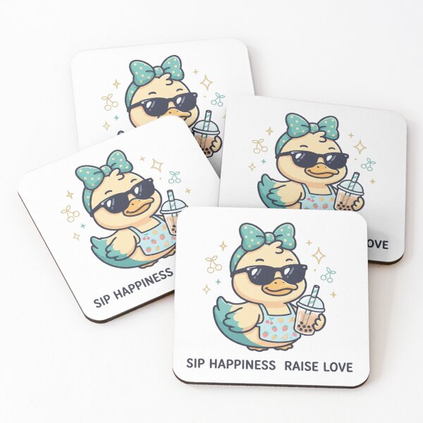 Item preview, Cute Duck Boba Tea - Kawaii Gift for Bubble Tea Lovers designed and sold by Wildlife Wonders.